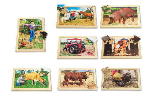 Farm Puzzle Set with FREE Posters 8 Puzzles
