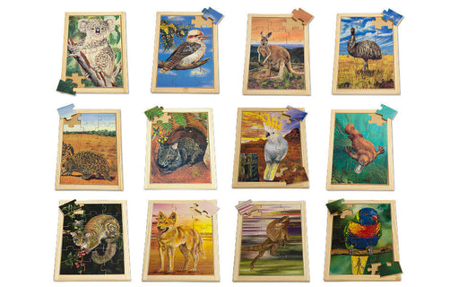 Large Australian Animals Puzzle Set with FREE Posters